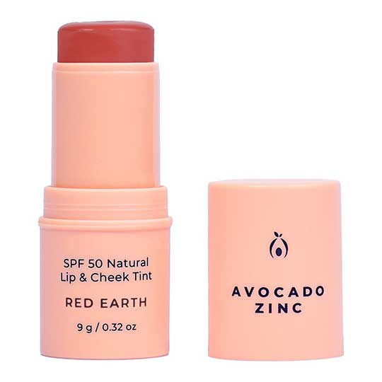 Avocado Zinc Natural Lip And Cheek Tint Red Earth 9g Organic Delivery