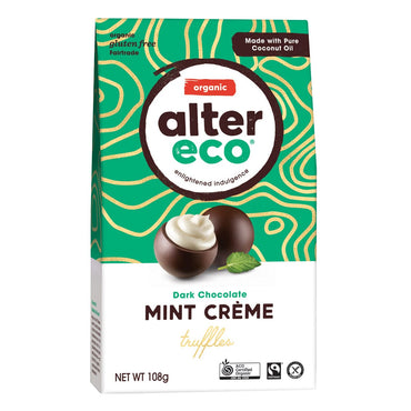 Alter Eco Dark Mint Creme Truffles Chocolate 108g