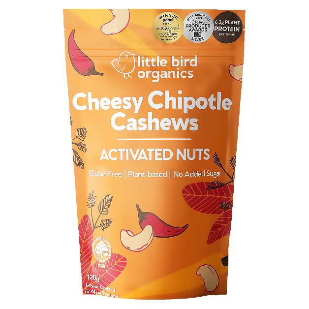 Little Bird Organics Activated Nuts Cheesy Chipotle Cashews 120g