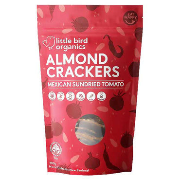 Little Bird Organics Almond Crackers Mexican Sundried Tomato 100g