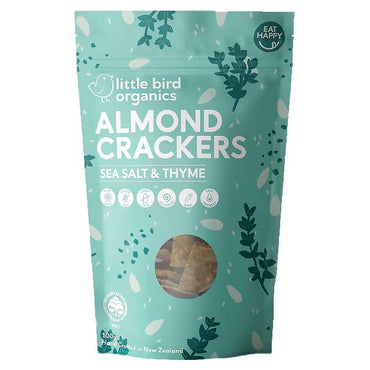 Little Bird Organics Almond Crackers Sea Salt and Thyme 100g