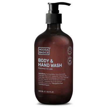 Noosa Basics Body and Hand Wash Coconut and Lime 500ml