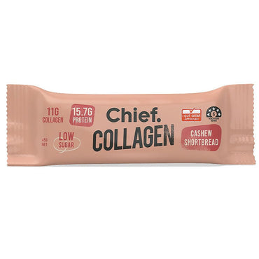 Chief. Collagen Protein Bar Cashew Shortbread 45g