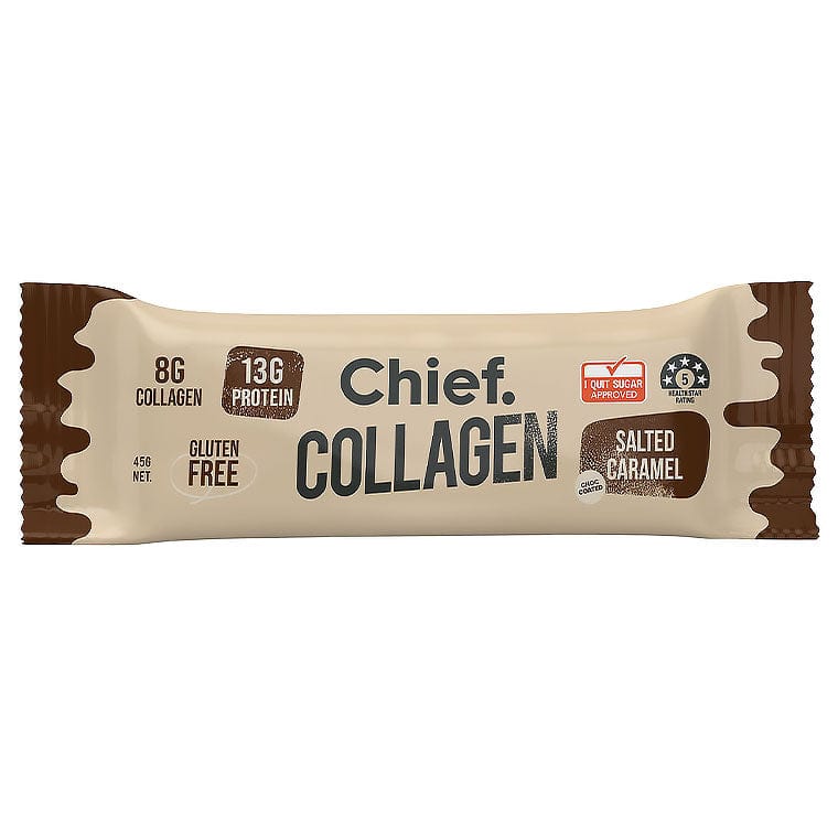 Chief. Collagen Protein Bar Choc Salted Caramel 45g