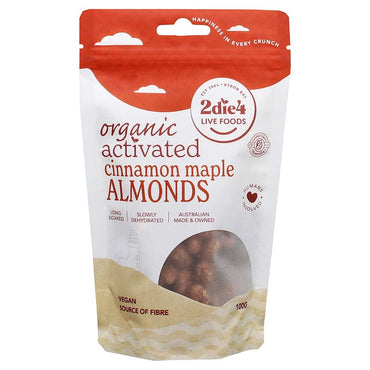2Die4 Live Foods Cinnamon Maple Almonds Organic Activated 100g