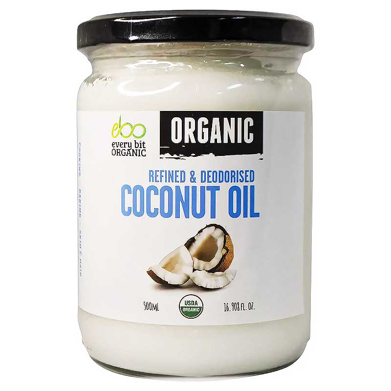 Every Bit Organic Coconut Oil Refined and Deodorised 500ml