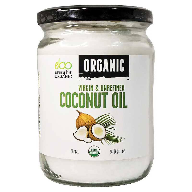 Every Bit Organic Coconut Oil Virgin and Unrefined 500ml