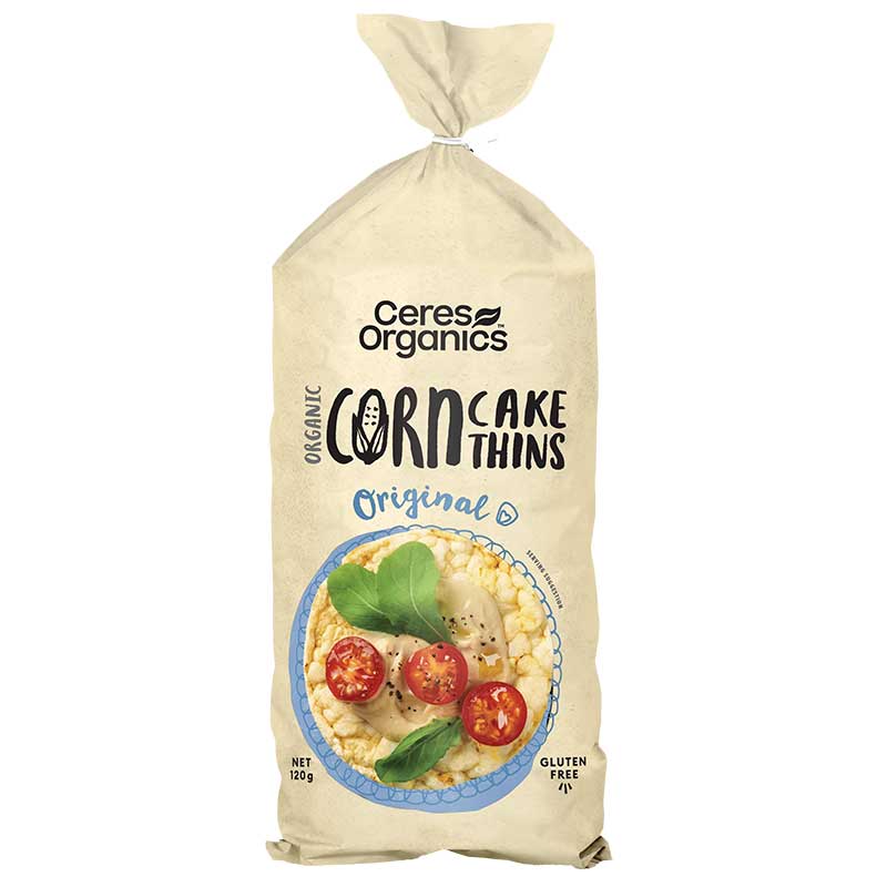 Ceres Organics Corn Cakes Thin Original 120g