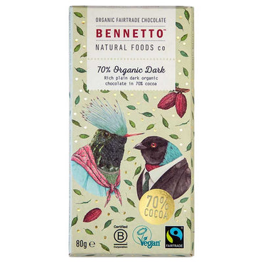 Bennetto Dark Chocolate 70% 80g