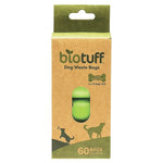BioTuff Dog Waste Bags - Refill 4 x 15 Bag Rolls 60pk