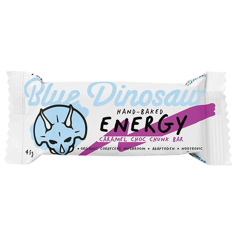 Blue Dinosaur Energy Bar Caramel Choc Chunk 45g