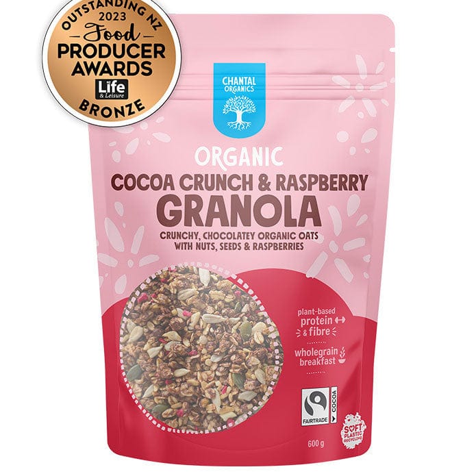 Chantal Organics Granola - Cacao Crunch and Raspberry 600g