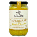 Herbs of Life Green Sauerkraut with Ginger and Turmeric 600g