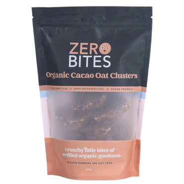 Zero Bites Organic Cacao Oat Clusters 200g