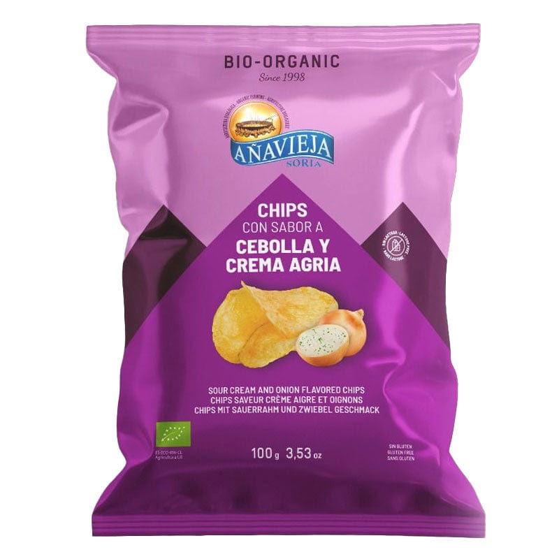 Anavieja Organic Potato Chips with Sour Cream and Onion 100g