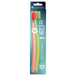 Grin Pro Ultimate Gentle Toothbrush Ultra Soft Pink, Green 2pk
