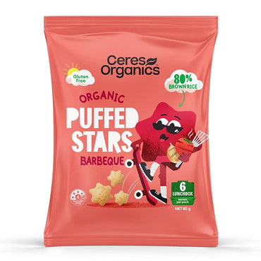 Ceres Organics Puffed Stars Barbeque 80g