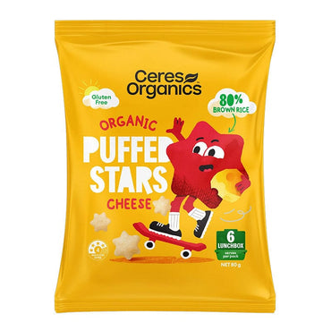 Ceres Organics Puffed Stars Cheese 80g