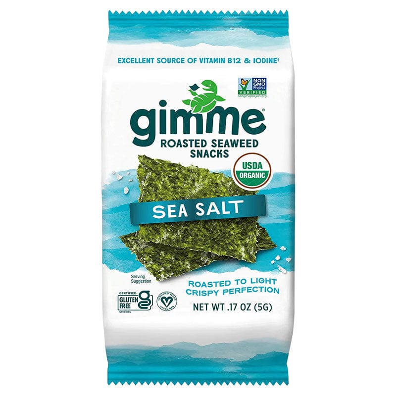 Gimme Roasted Seaweed Snacks Sea Salt Organic 6 x 5g