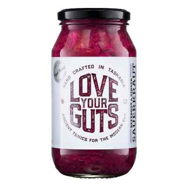 Love Your Guts Co Sauerkraut - Beetroot and Ginger 500g