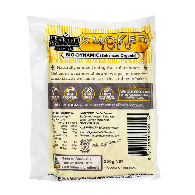 Earth Source Tofu Bio-Dynamic Smoked 300g