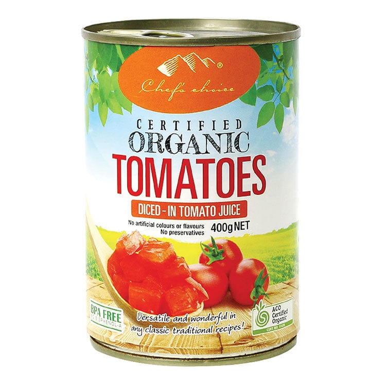 Chef's Choice Tomatoes Diced Organic 400g