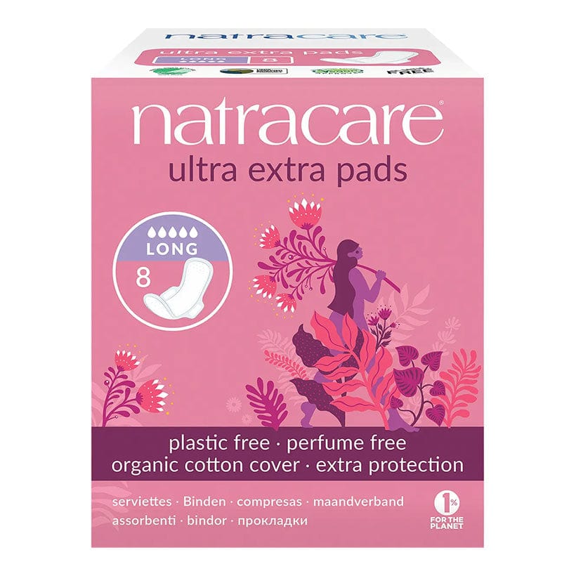 Natracare Ultra Extra Pads Long (Wings) 8pk