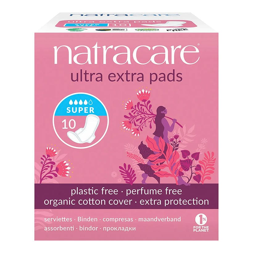 Natracare Ultra Extra Pads Super (Wings) 10pk