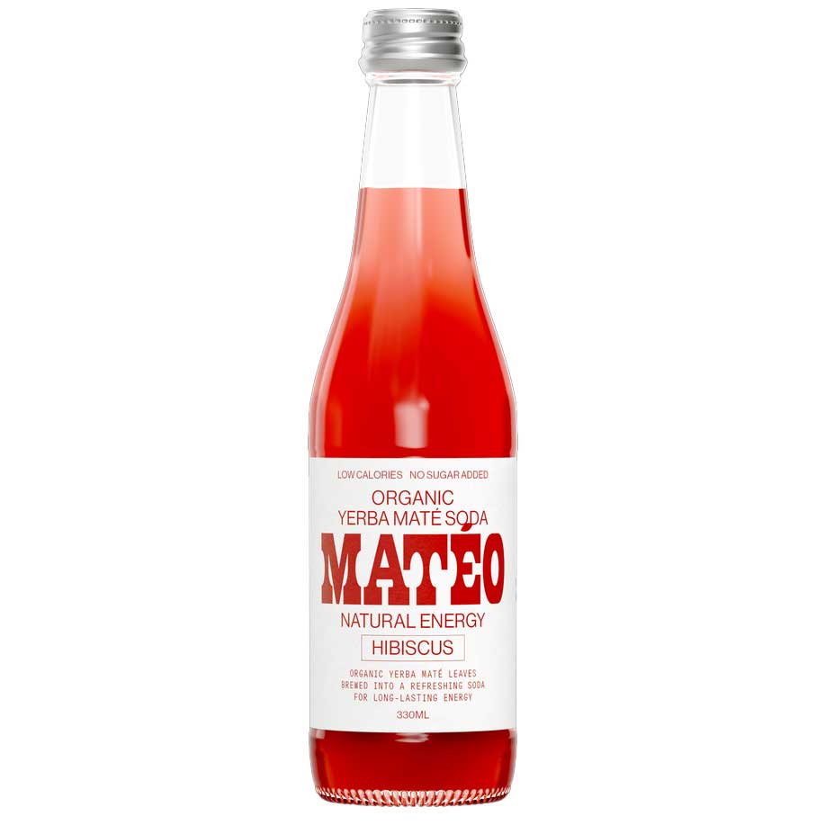 Mateo Yerba Mate Soda Hibiscus 330ml – Organic Delivery Sydney