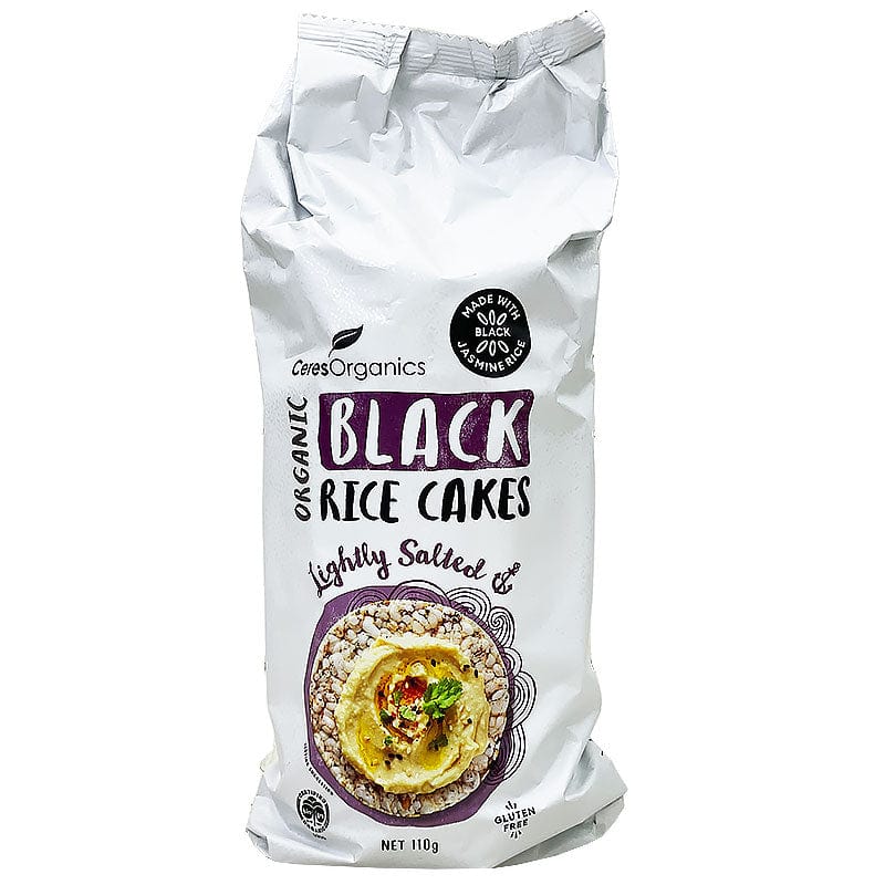 Ceres Organics Black Rice Cakes Lightly Salted 110g