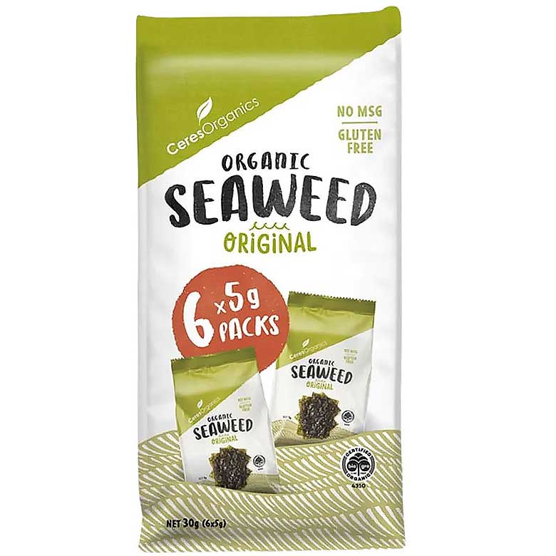 Ceres Organics Organic Roasted Seaweed Snack Multipack 6 x 5g