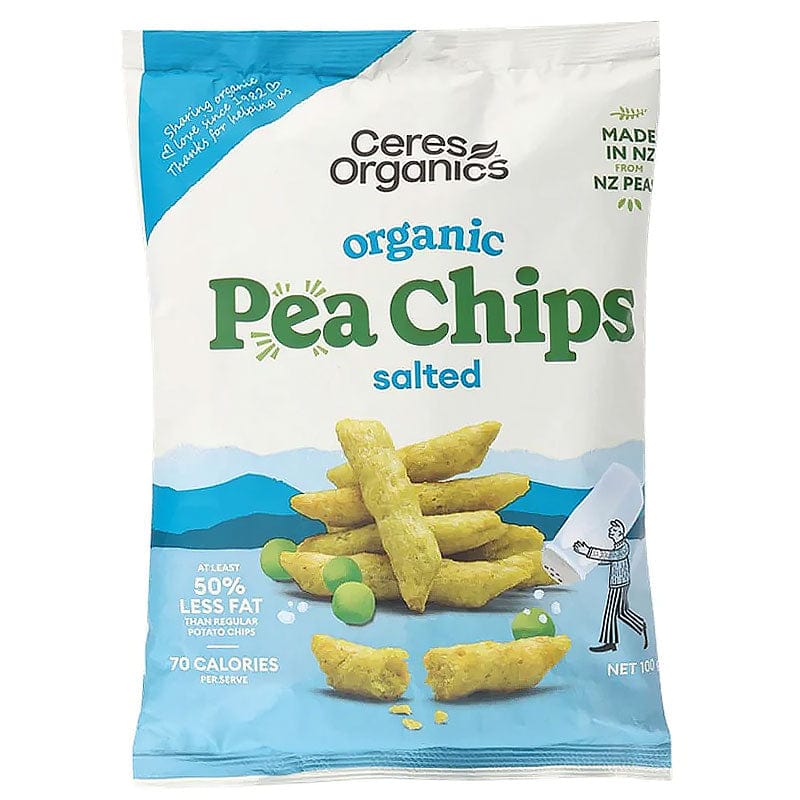 Ceres Organics Pea Chips Salted 100g