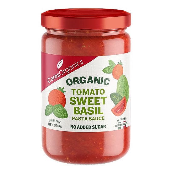 Ceres Organics Tomato, Sweet Basil Pasta Sauce 690g