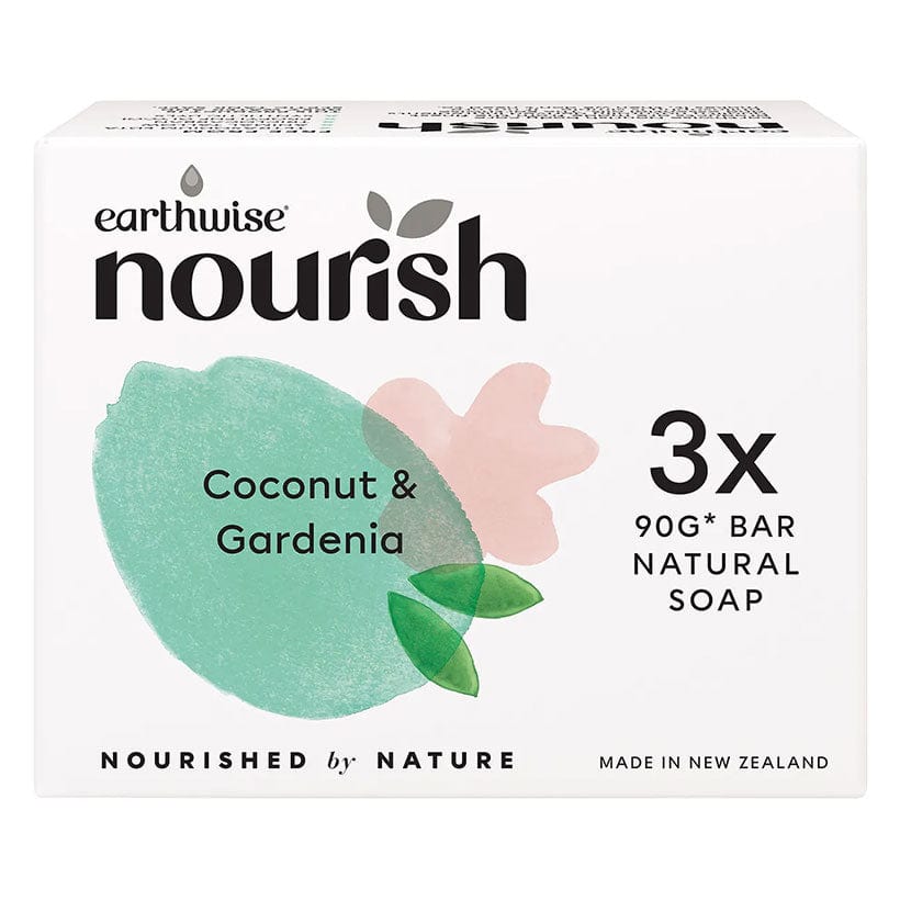 Earthwise Nourish Natural Soap Bar Coconut and Gardenia 3 x 270g