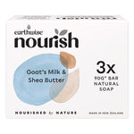 Earthwise Nourish Natural Soap Bar Goat's Milk and Shea Butter 3 x 270g
