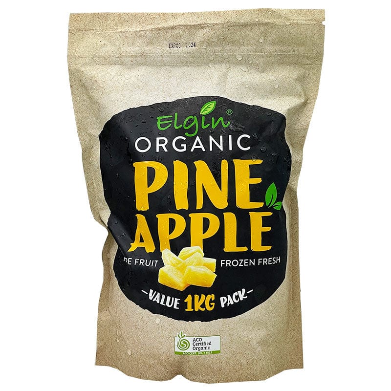 Elgin Organic Frozen Organic Pineapple 1kg