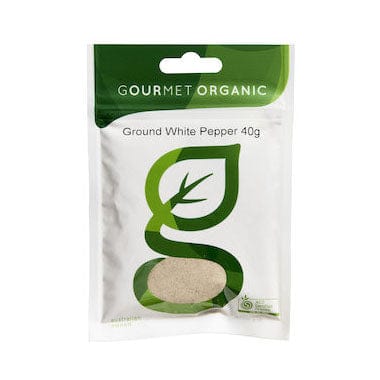 Gourmet Organic Herbs Pepper White Ground 40g