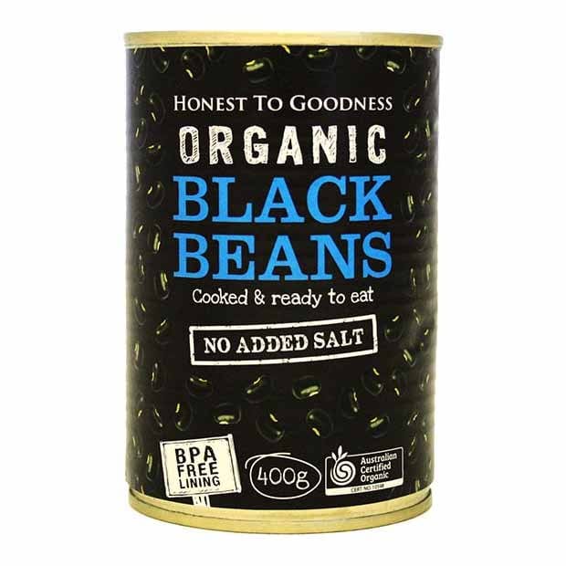 Honest to Goodness Black Beans (Cooked) 400g