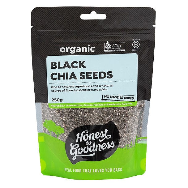 Honest to Goodness Organic Black Chia Seeds 250g