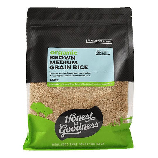 Honest to Goodness Organic Brown Medium Grain Rice 1.5kg