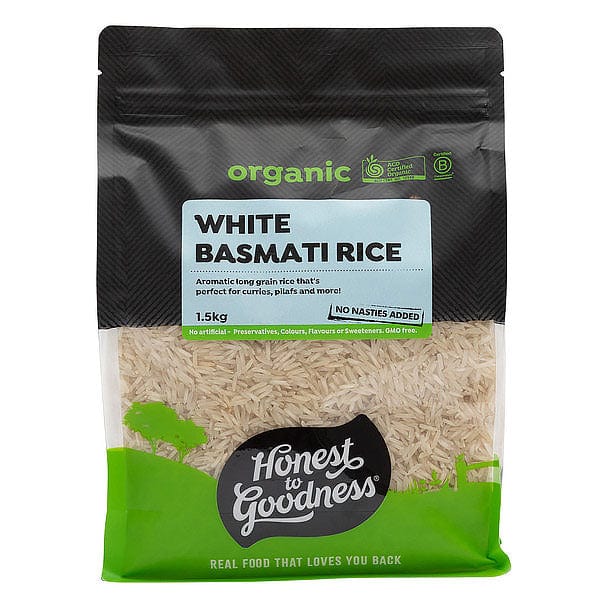 Honest to Goodness Organic White Basmati Rice 1.5kg