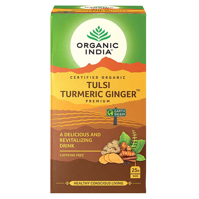 Organic India Tulsi Turmeric Ginger Tea Bags 25 bags