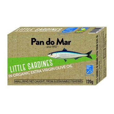 Pan do Mar Little Sardines Whole in Olive Oil 120g