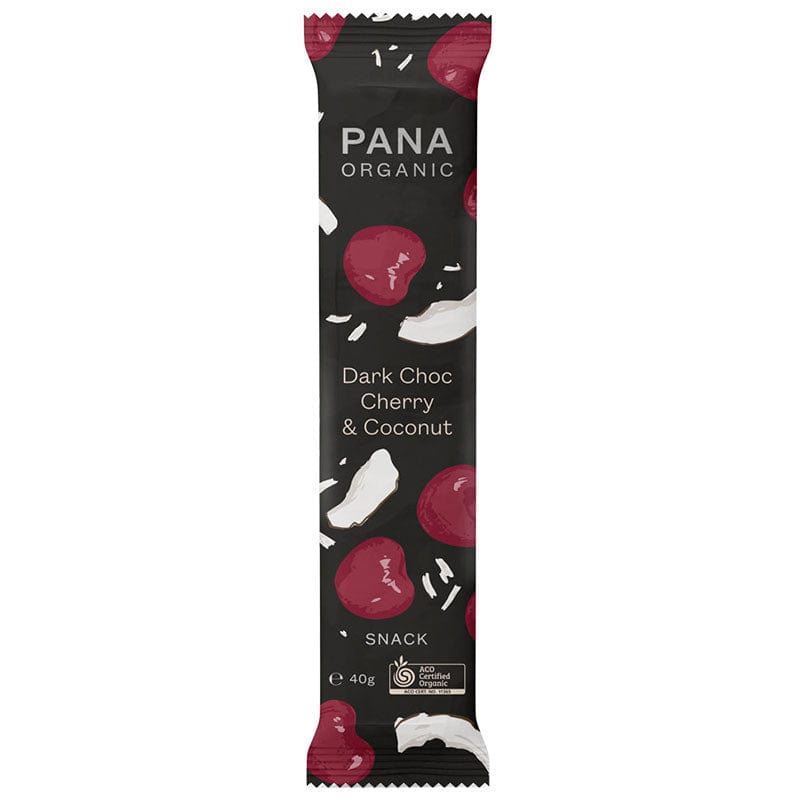 Pana Organic Dark Choc Cherry and Coconut Bar 40g