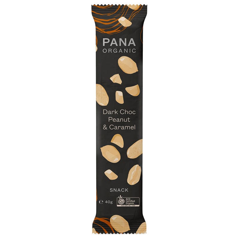 Pana Organic Dark Choc Peanut and Caramel 40g