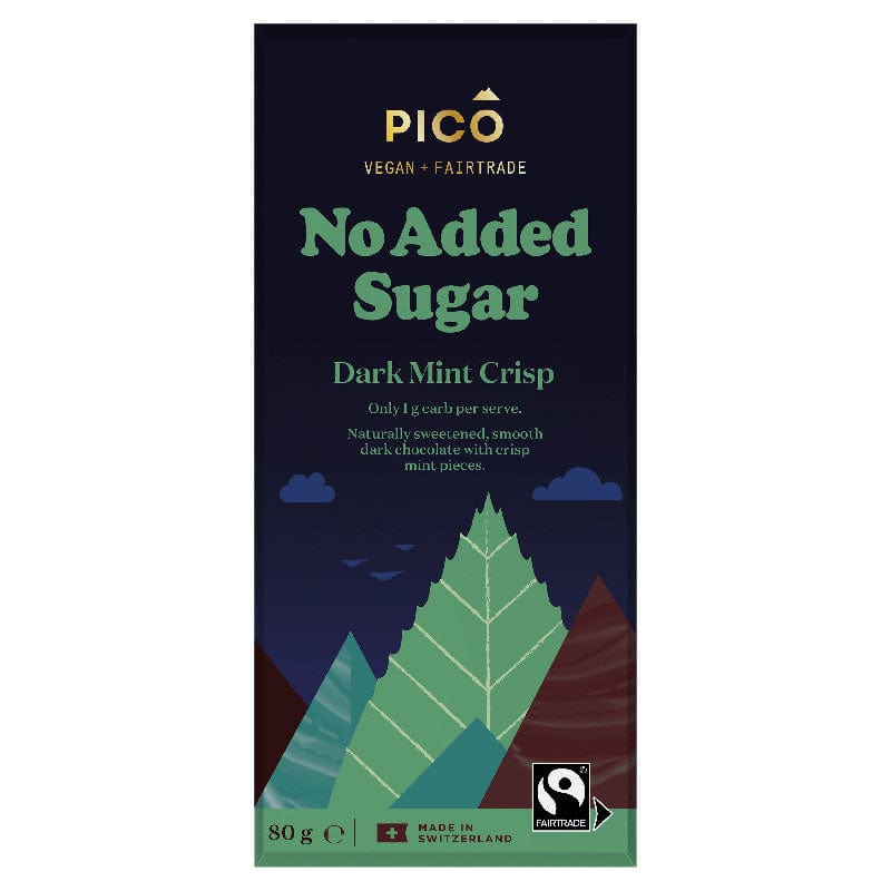 Pico Chocolate Dark Mint Crisp No Added Sugar 80g
