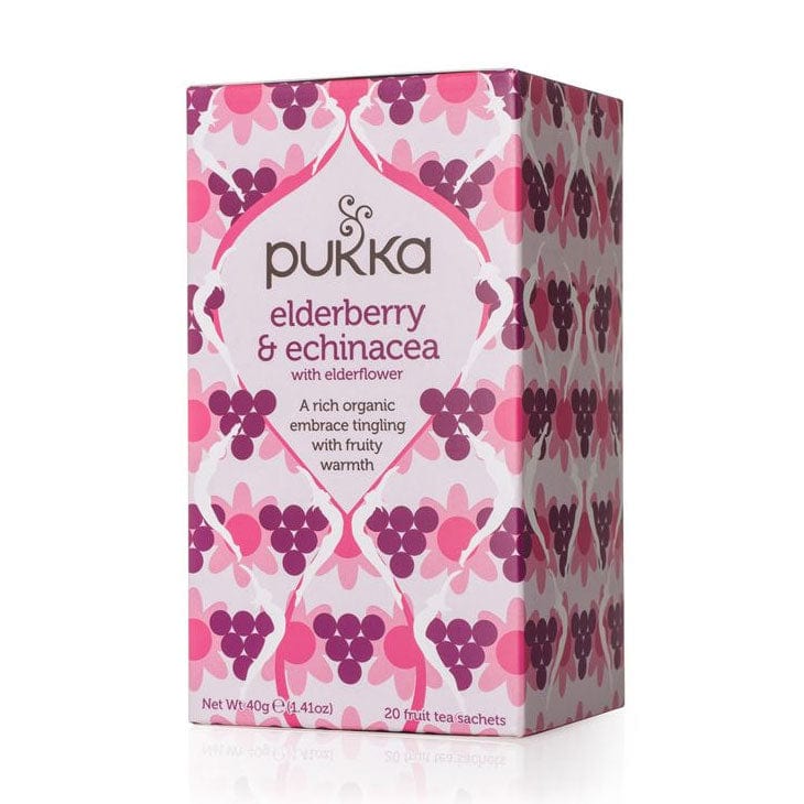 Organic Delivery Sydney Pukka Elderberry Echinacea Tea Bags 20 bags