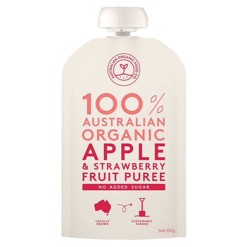 Australian Organic Food Co. Organic Fruit Puree Apple Strawberry 120g