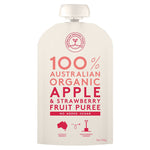 Australian Organic Food Co. Organic Fruit Puree Apple Strawberry 120g