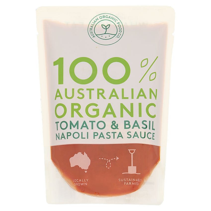 Australian Organic Food Co. Organic Tomato and Basil Sauce 400g
